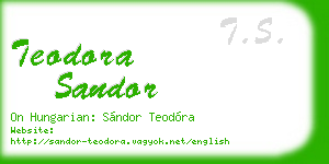 teodora sandor business card